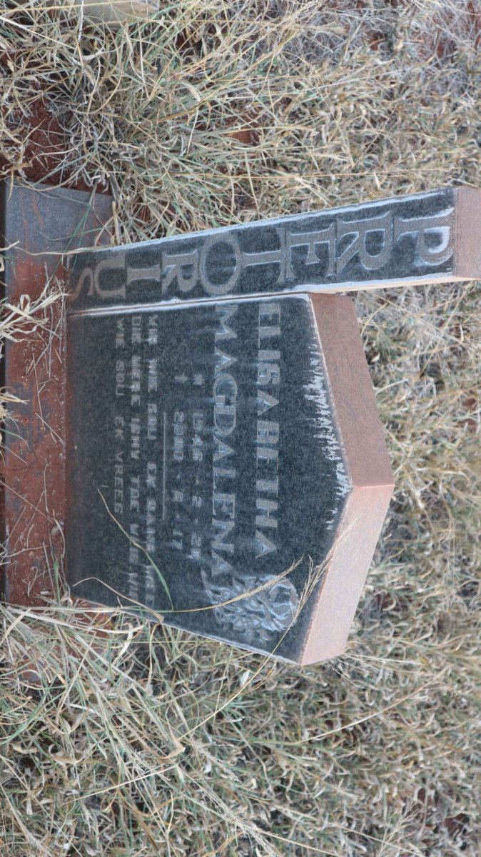 PRETORIUS Elisabetha Magdalena 1946-2000
