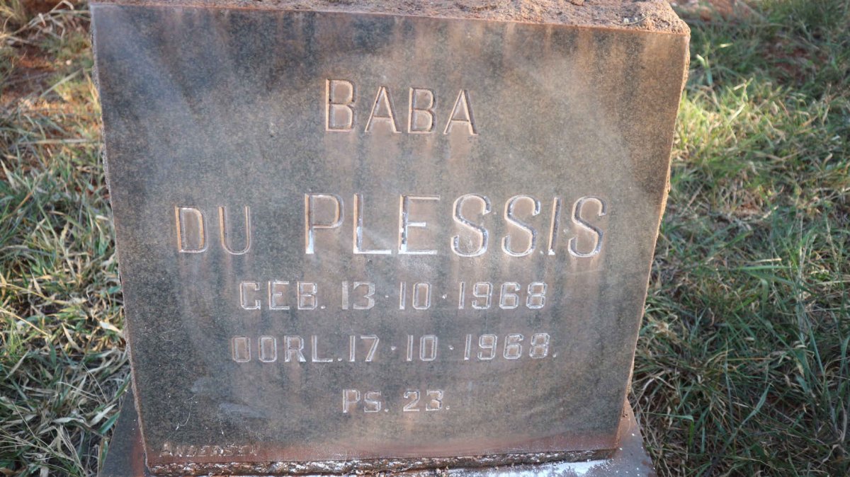 PLESSIS Baba, du 1968-1968