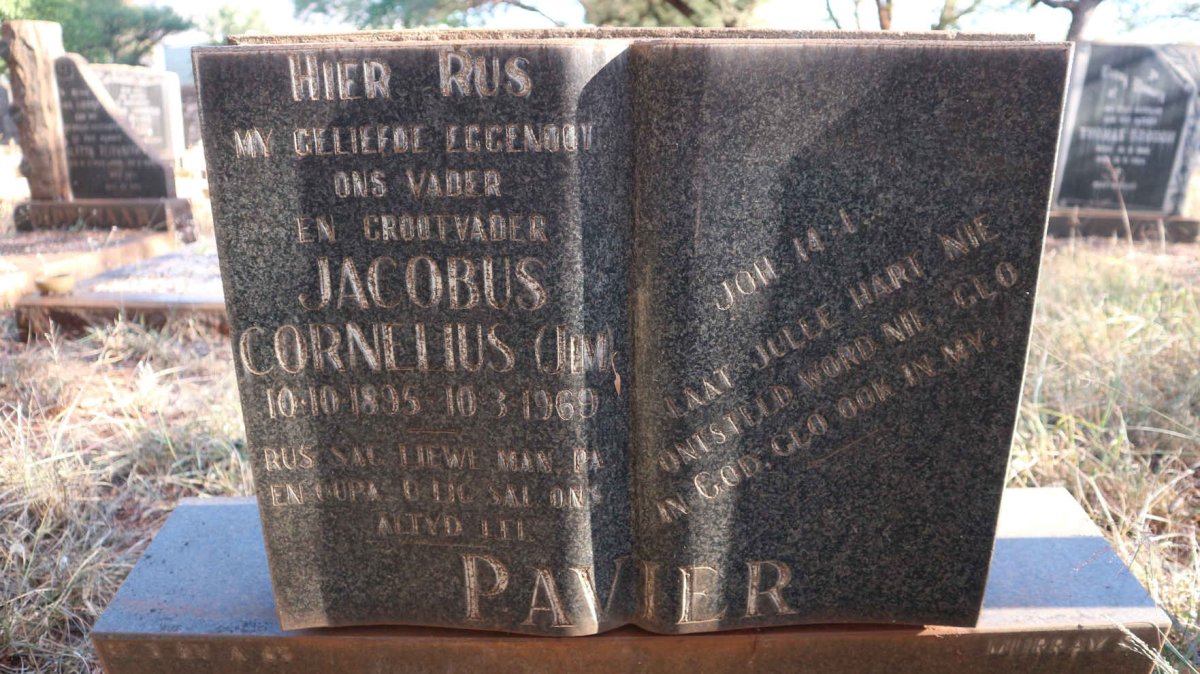 PAVIER Jacobus Cornelius 1895-1969