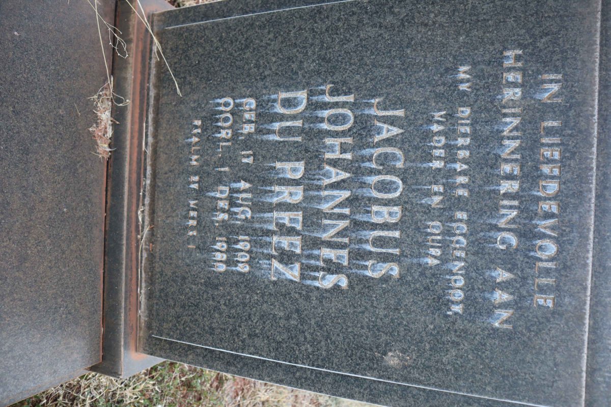 PREEZ Jacobus Johannes, du 1909-1980