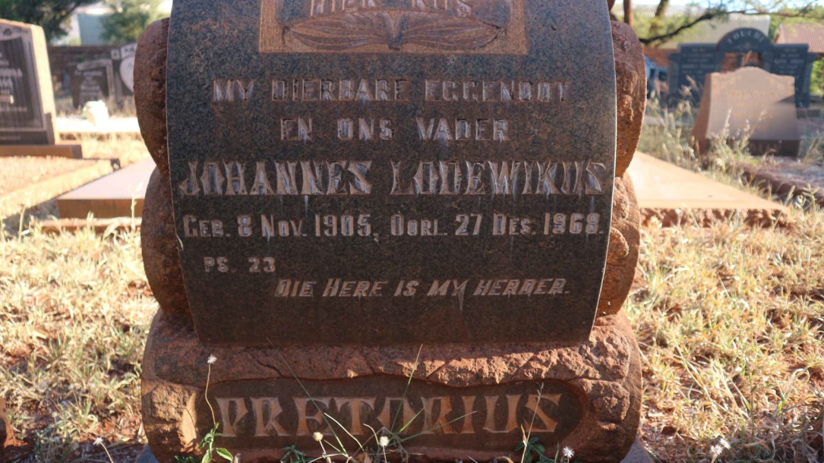 PRETORIUS Johannes Lodewikus 1905-1968