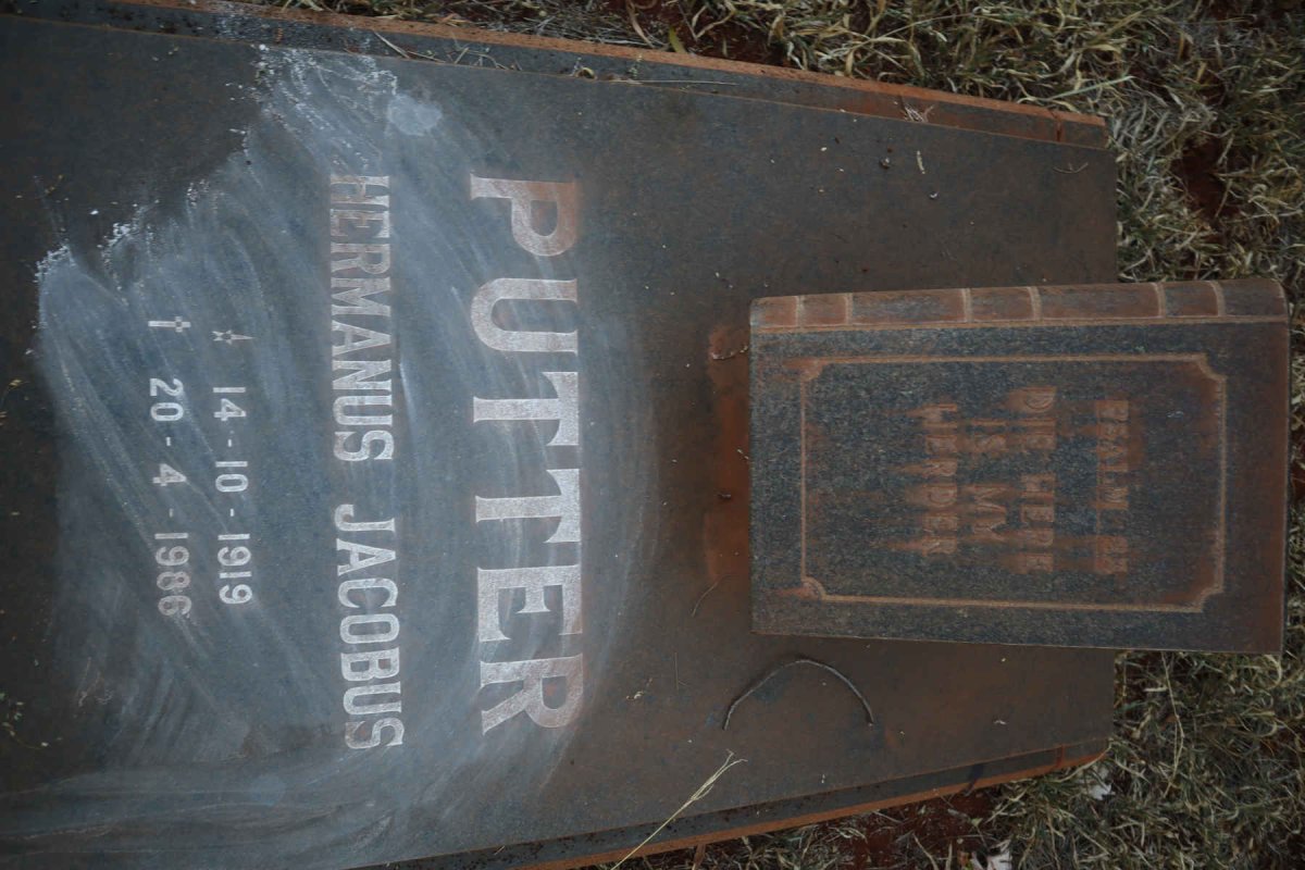 PUTTER Hermanus Jacobus 1919-1986