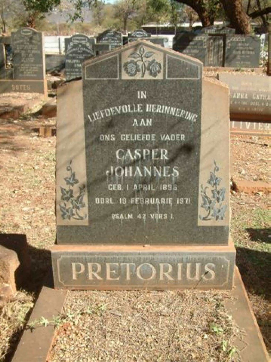 PRETORIUS Casper Johannes 1896-1971