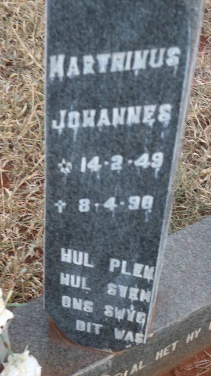 PELSER Marthinus Johannes 1949-1990 &amp; Alida Maria 1946-