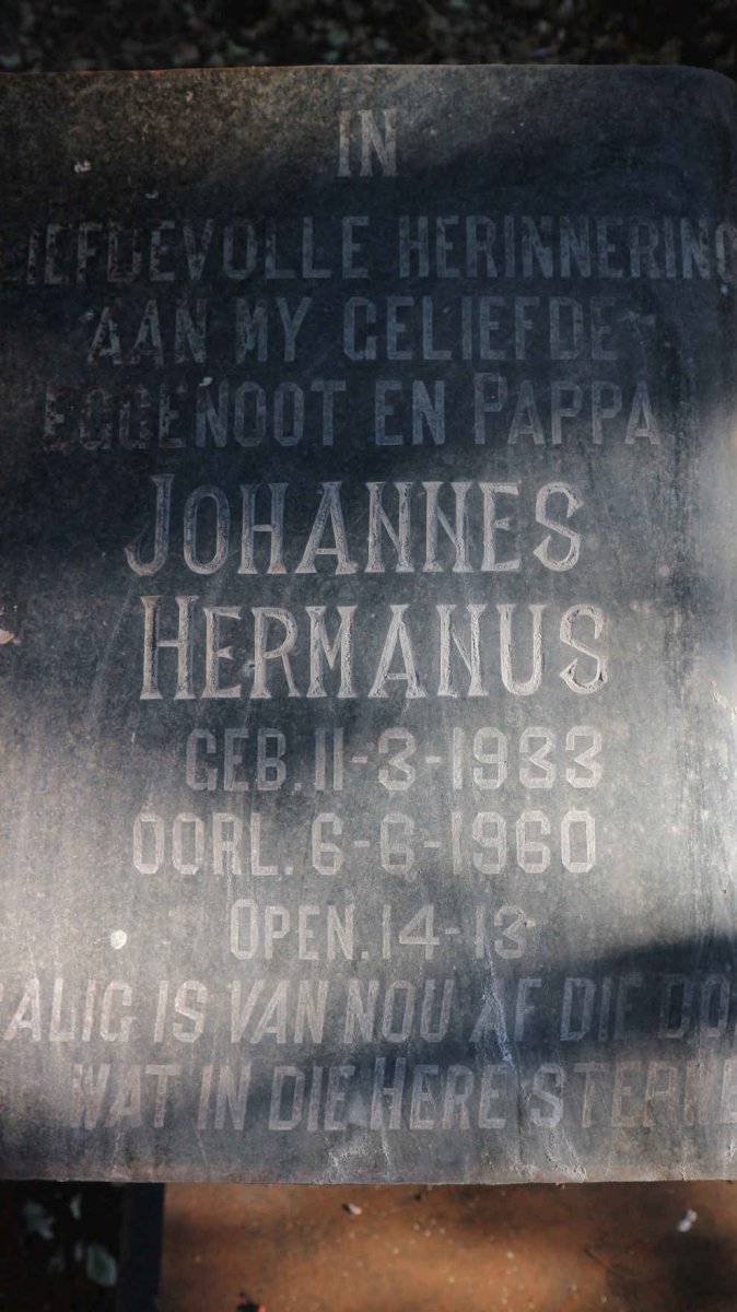 POTGIETER Johannes Hermanus 1933-1960