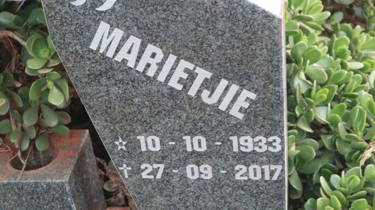 PUTTER Marietjie 1933-2017