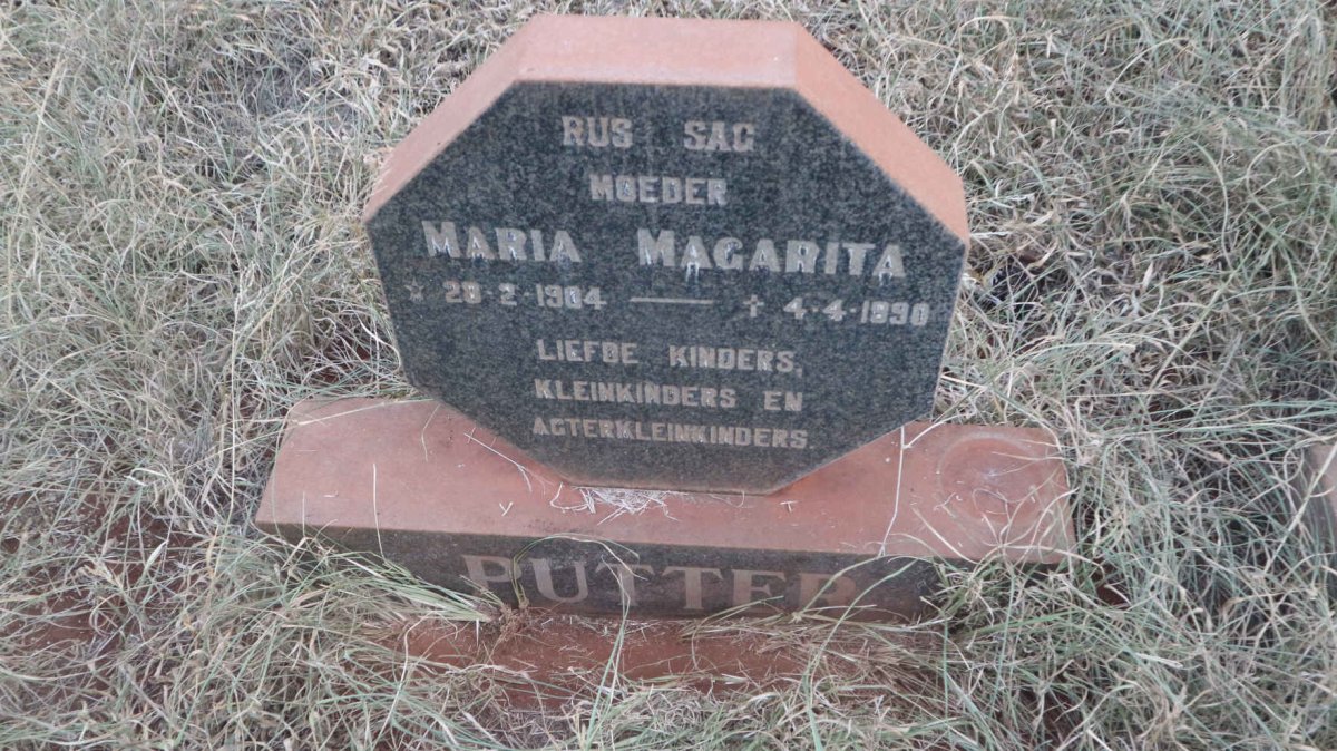 PUTTER Maria Magarita 1904-1990