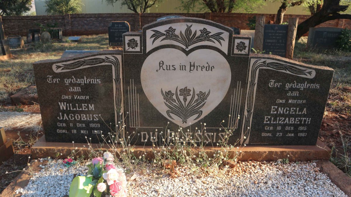 PLESSIS Willem Jacobus, du 1909-1967 &amp; Engela Elizabeth 1915-1967