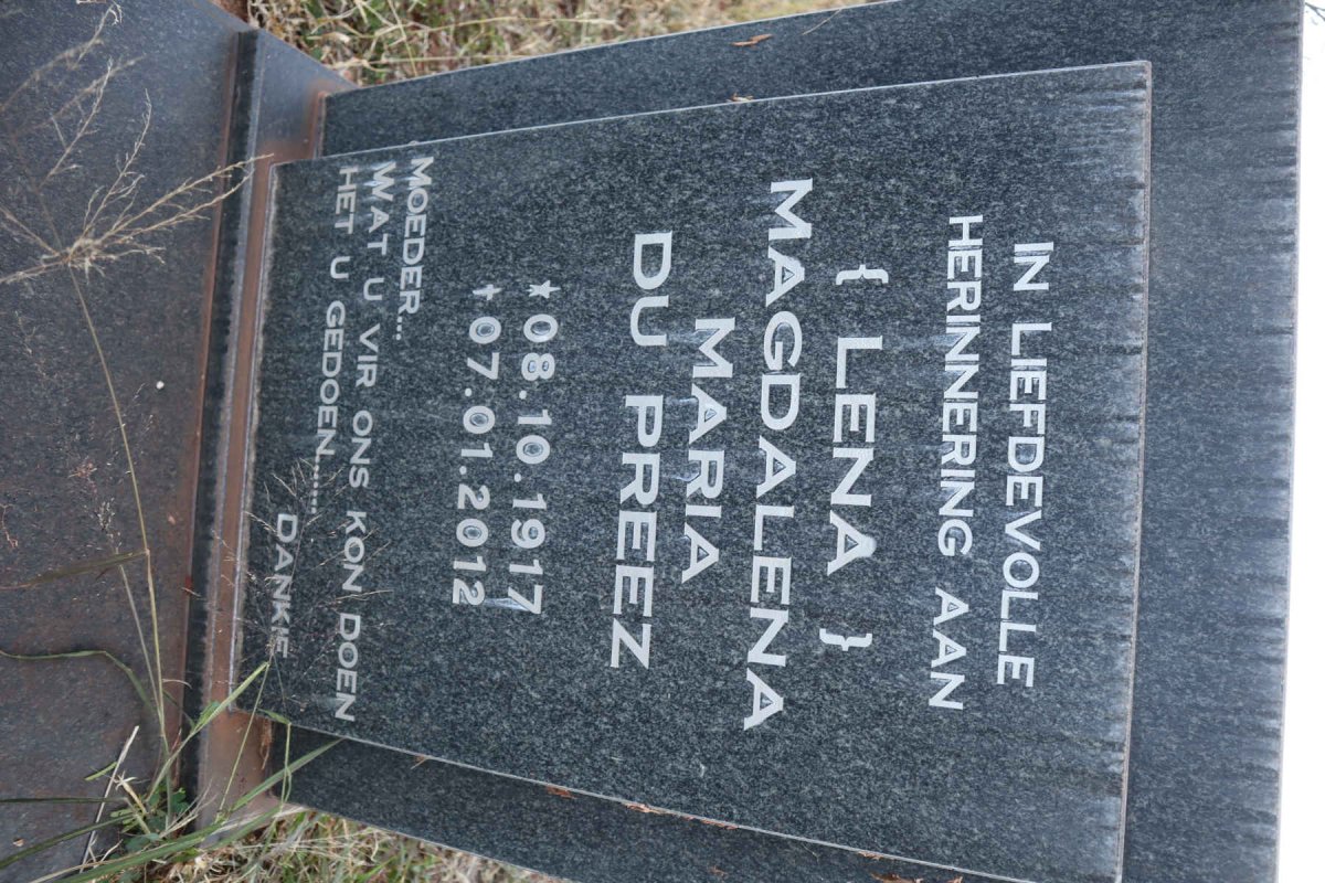 PREEZ Magdalena Maria, du 1917-2012