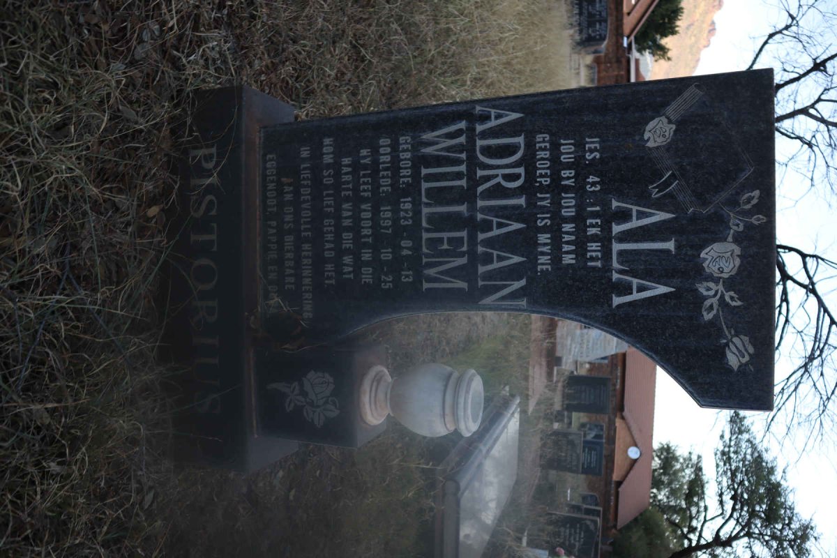 PISTORIUS Adriaan Willem 1923-1997