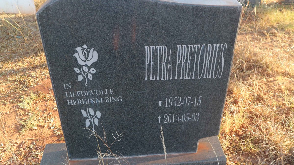 PRETORIUS Petra 1952-2013