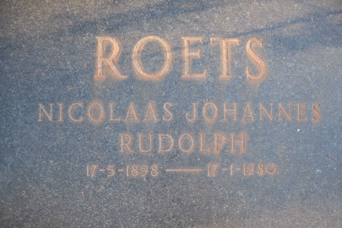 ROETS Nicolaas Johannes Rudolph 1898-1980