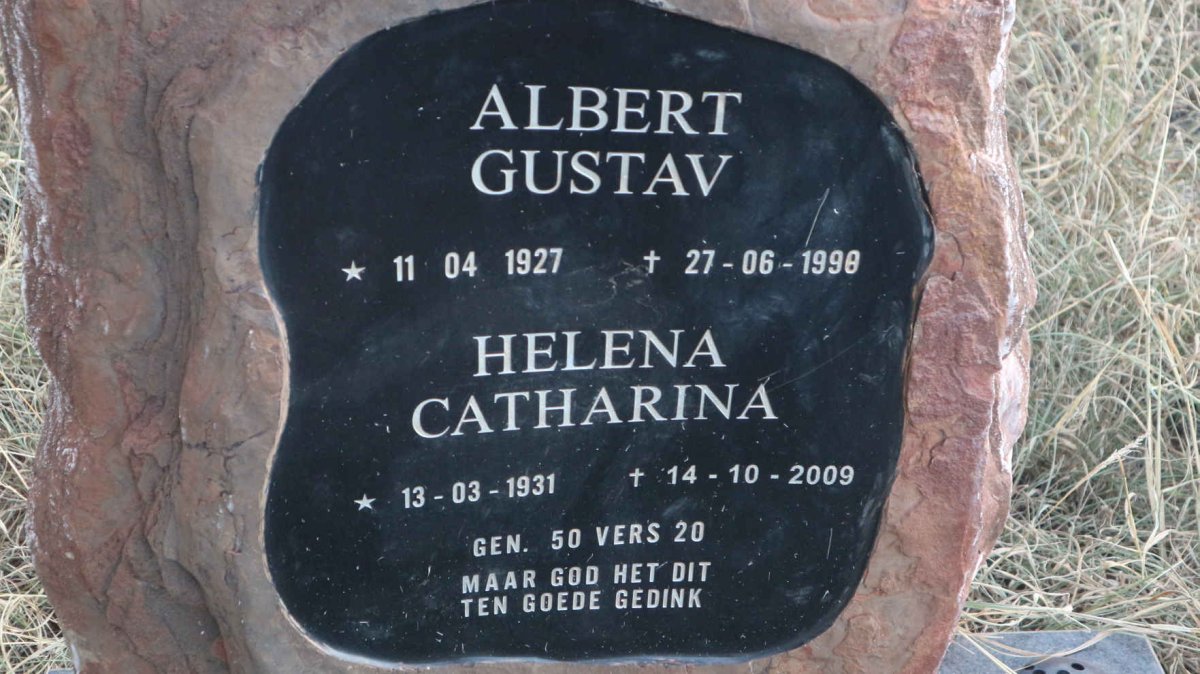 ROHRBECK Albert Gustav 1927-1998 &amp; Helena Catharina 1931-2009