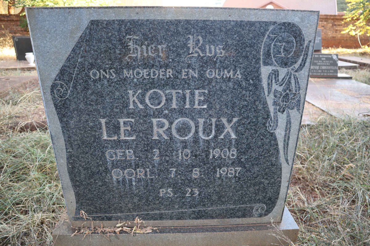 ROUX Kotie, le 1908-1987