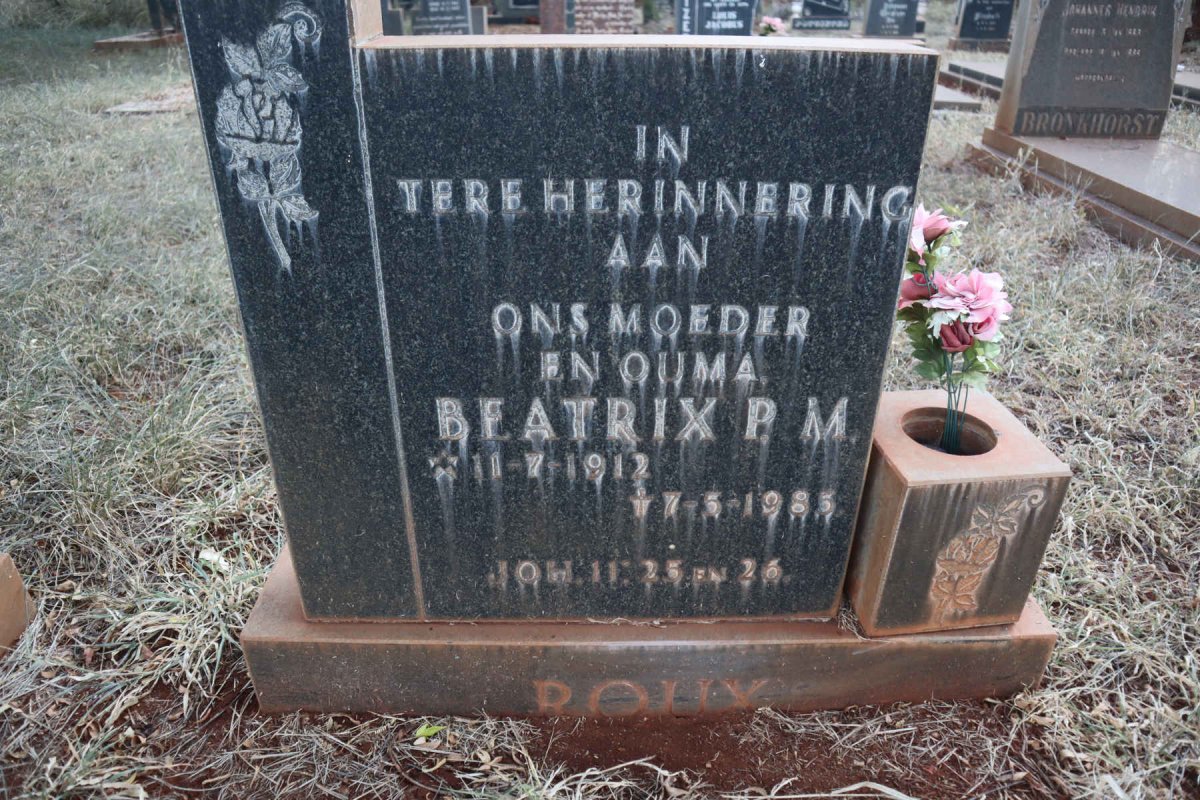 ROUX Beatrix P.M. 1912-1985