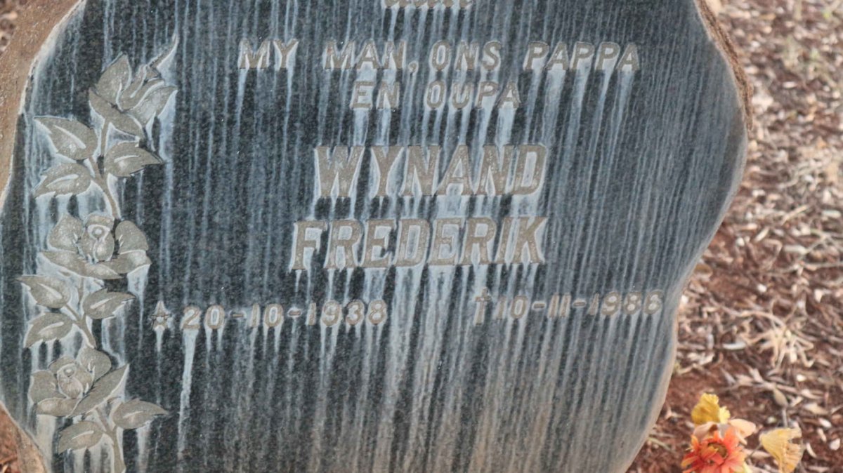 REDELINGHUYS Wynand Frederik 1938-1986