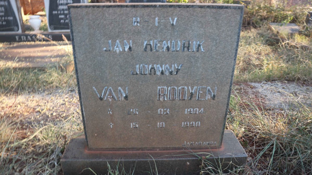 ROOYEN Jan Hendrik, van 1904-1990