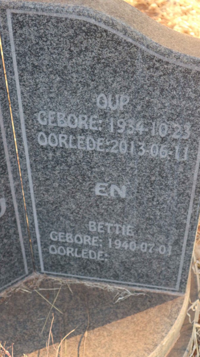 RENSBURG Oup, Janse van 1934-2013 &amp; Bettie 1940-