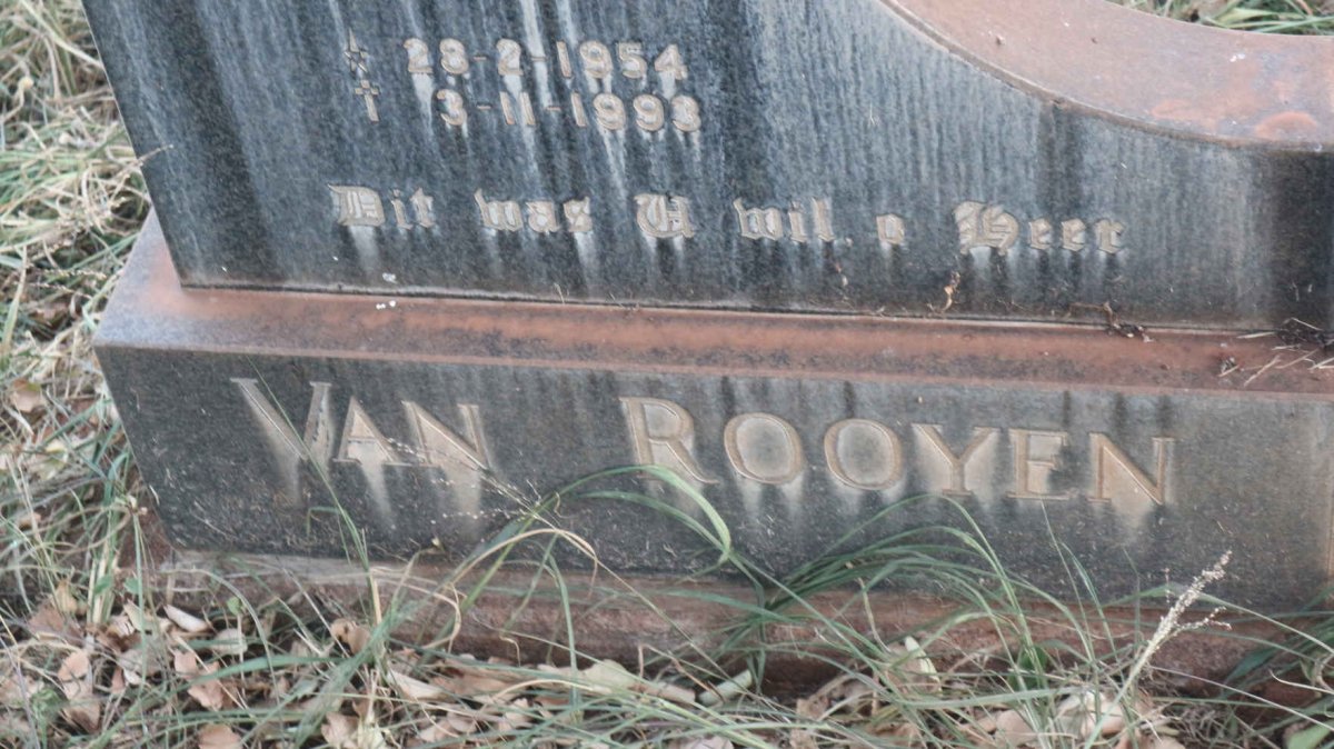 ROOYEN Kiep, van 1954-1993