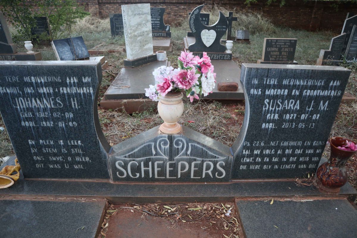 SCHEEPERS Johannes H. 1912-1982 &amp; Susara J.M. 1927-2013