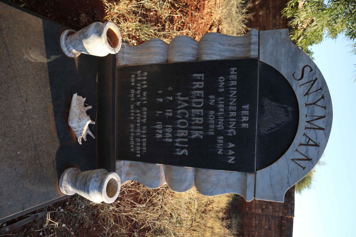 SNYMAN Frederik Jacobus 1962-1978