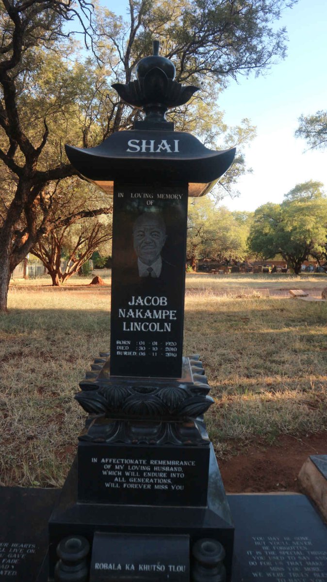 SHAI Jacob Nakampe Lincoln 1920-2010