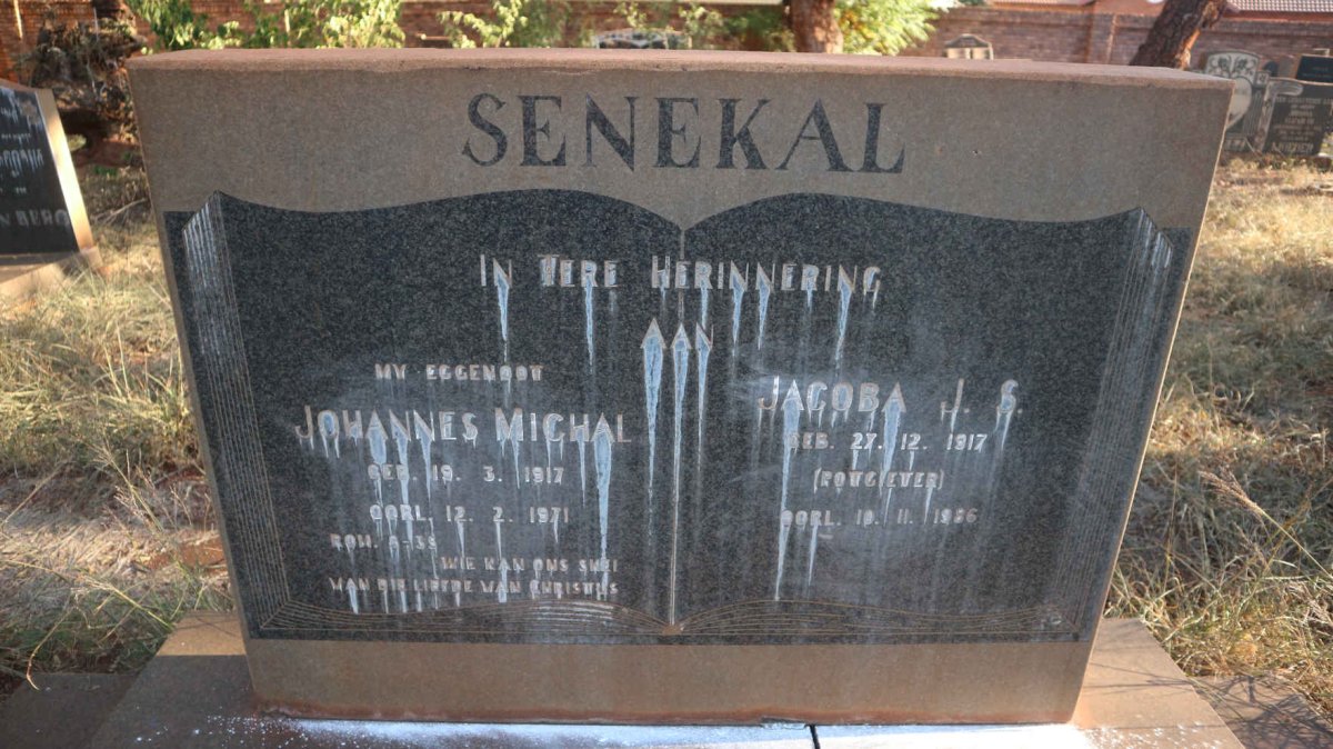 SENEKAL Johannes Michal 1917-1971 &amp; Jacoba J.S. POTGIETER 1917-1986
