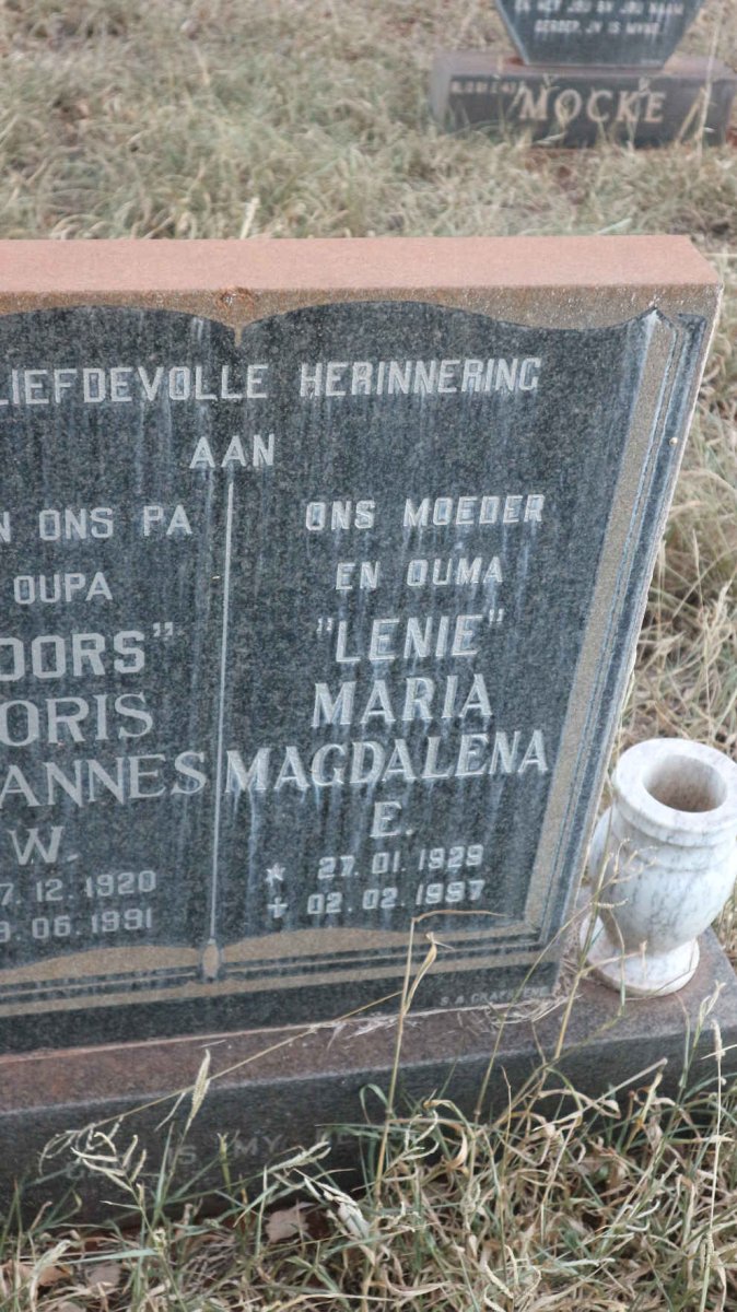STOPFORTH Floris Johannes W. 1920-1991 &amp; Maria Magdalena E. 1929-1997