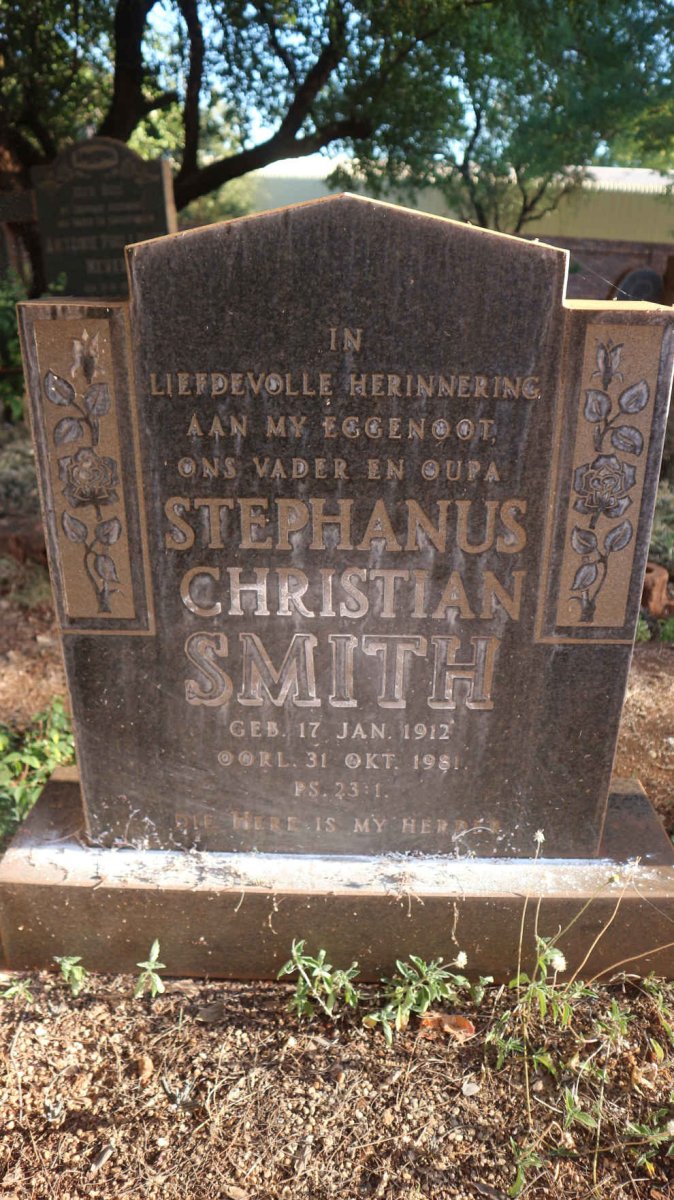 SMITH Stephanus Christian 1912-1981
