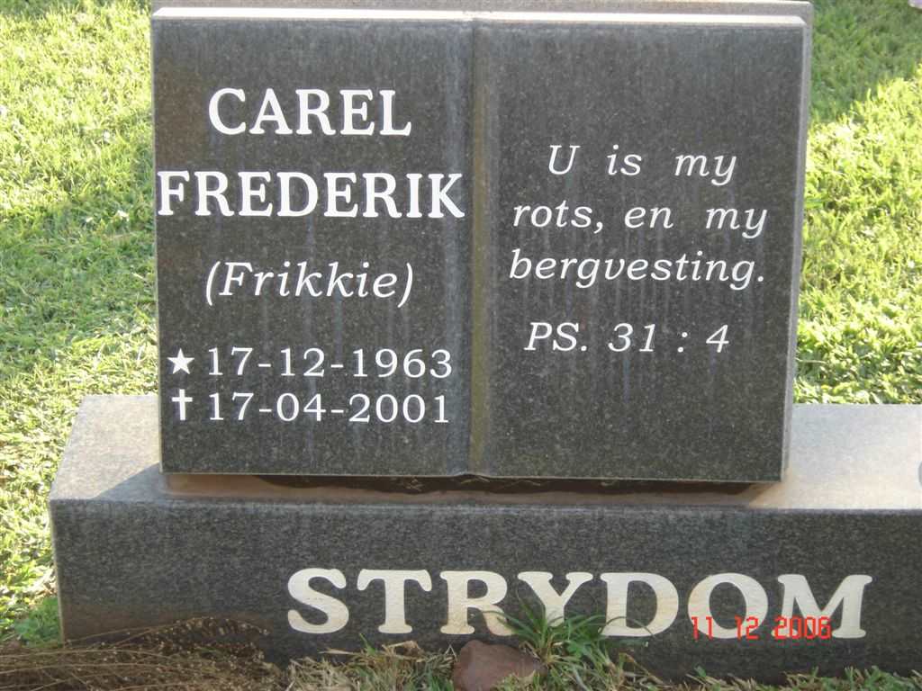 STRYDOM Carel Frederik 1963-2001