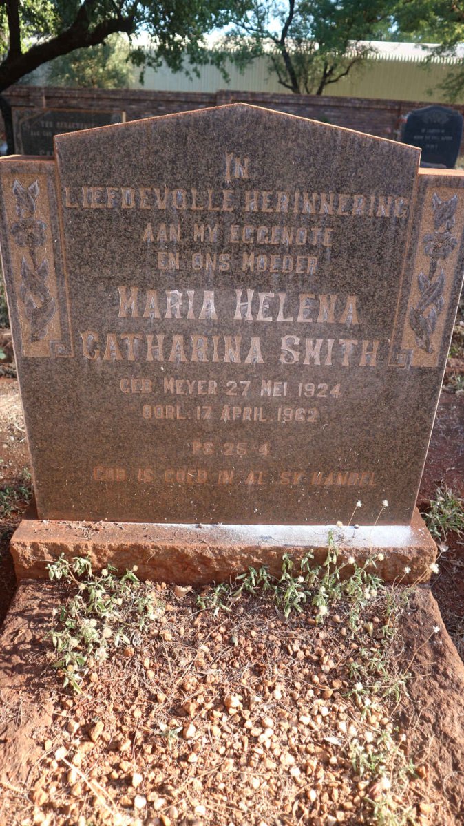 SMITH Maria Helena Catharina nee MEYER 1924-1962