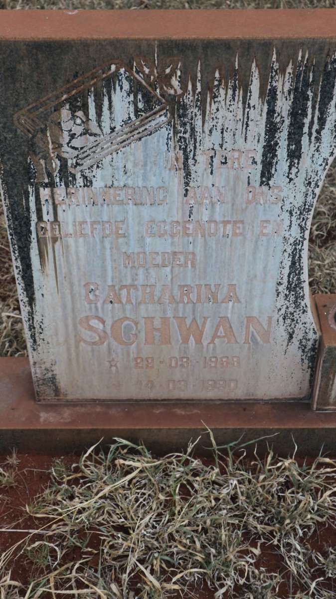 SCHWAN Catharina 193?-1980