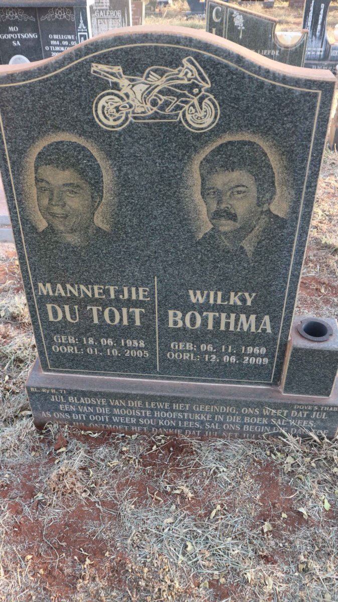 TOIT Mannetjie, du 1958-2005 :: BOTHMA Wilky 1960-2009