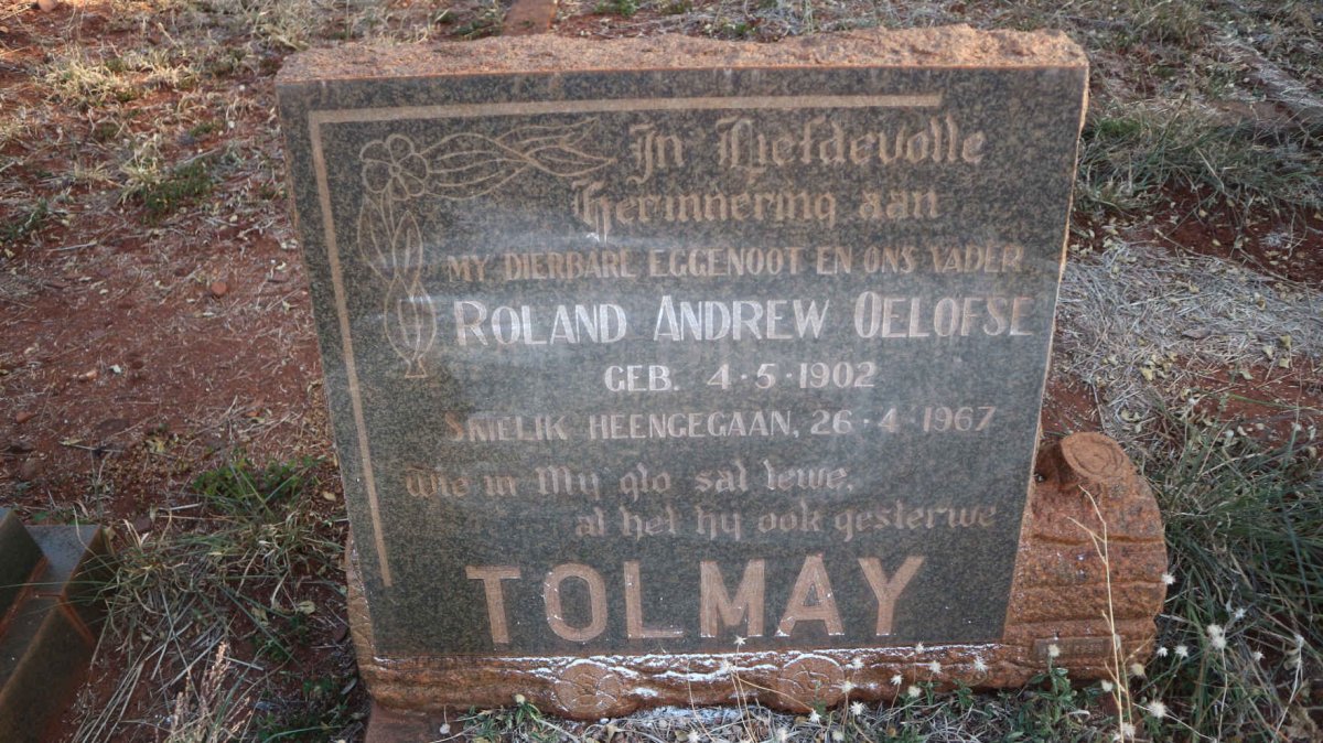 TOLMAY Roland Andrew Oelofse 1902-1967