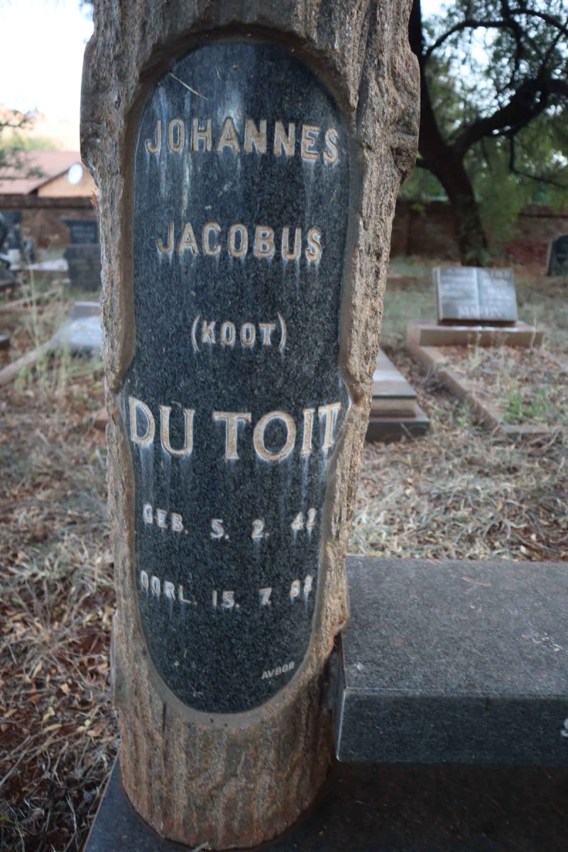 TOIT Johannes Jacobus, du 1942-1982