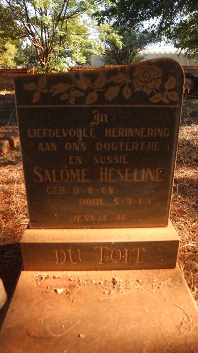 TOIT Salome Heseline, du 1968-1969