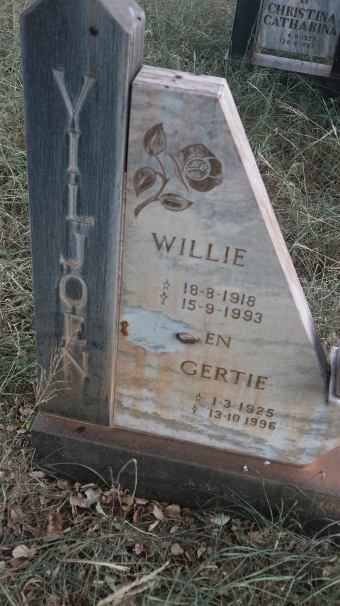VILJOEN Willie 1918-1993 &amp; Gertie 1925-1996
