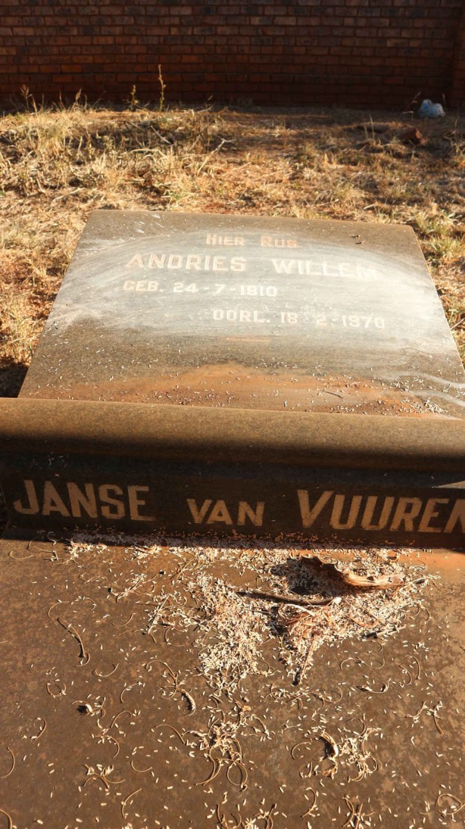 VUUREN Andries Willem, Janse van 1910-1970