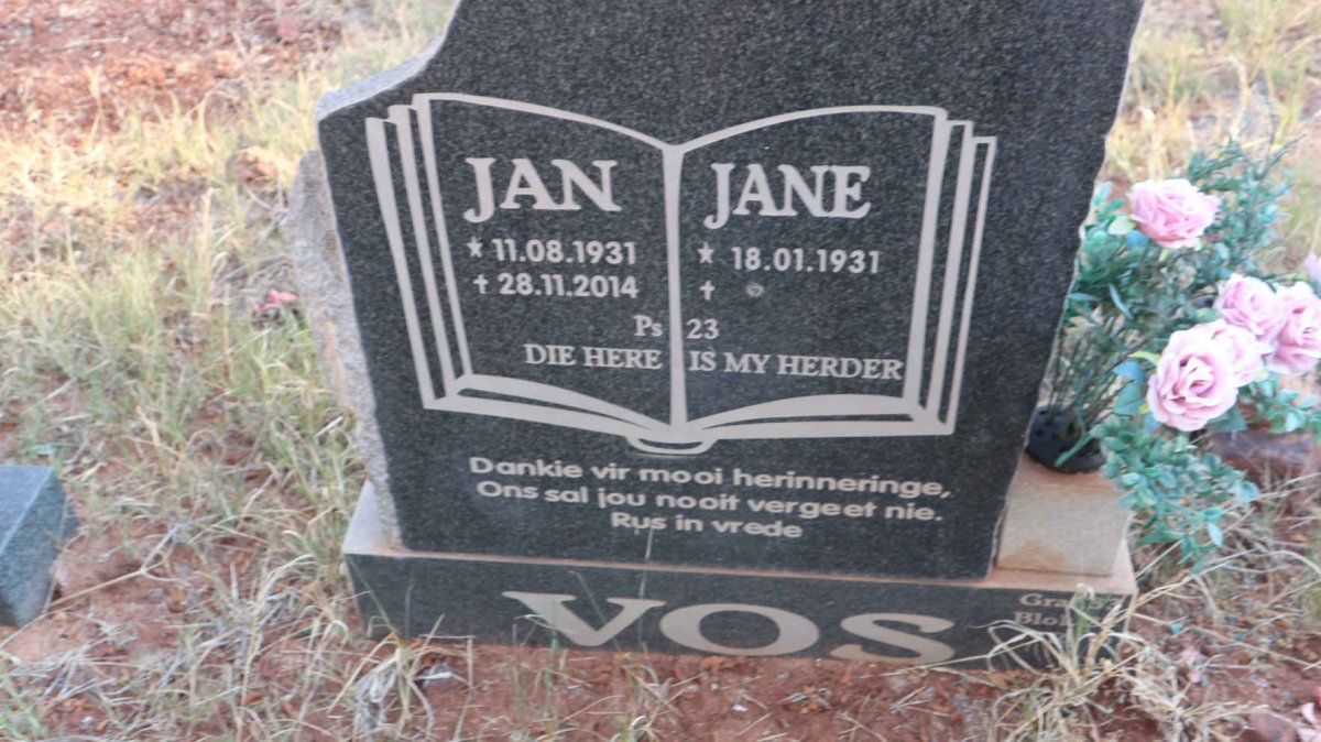 VOS Jan 1931-2014 &amp; Jane 1931-