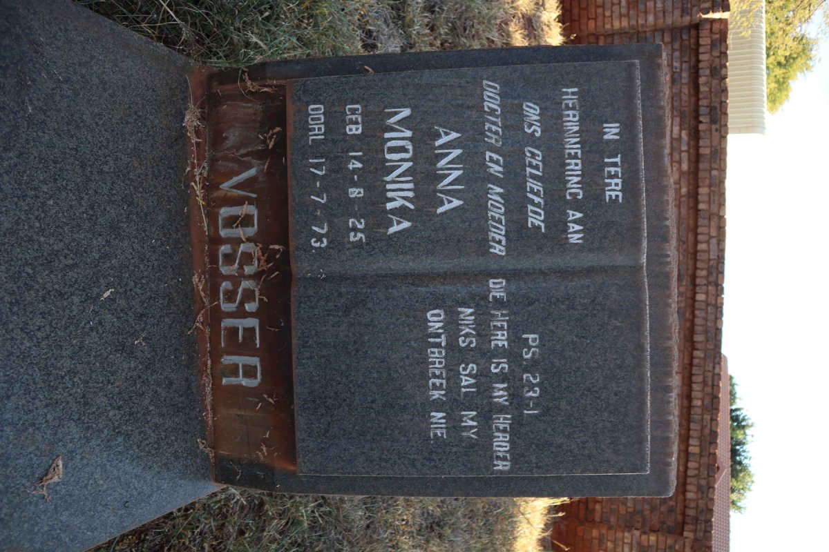 VOSSER Anna Monika 1925-1973