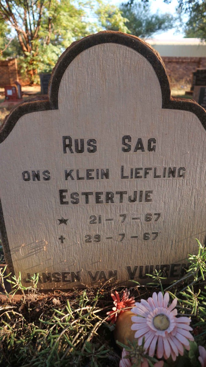 VUUREN Estertjie, Jansen van 1967-1967
