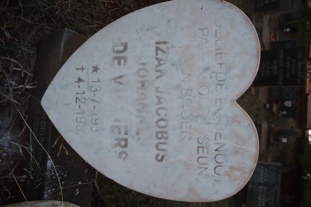 VILLIERS Izak Jacobus Johannes, de 193?-1982