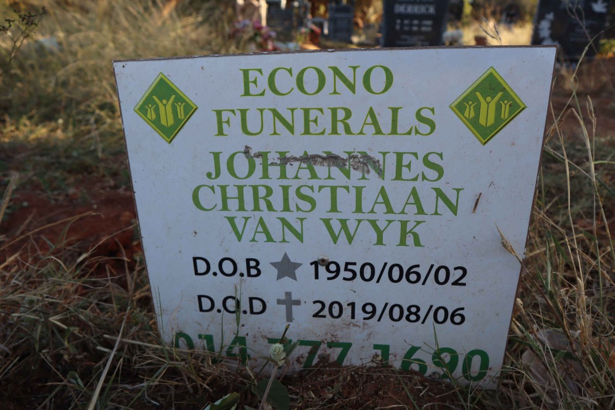 WYK Johannes Christiaan, van 1950-2019