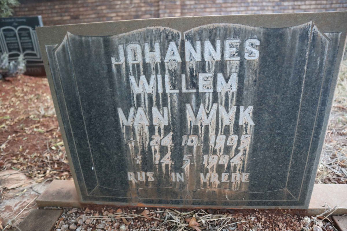 WYK Johannes Willem, van 1905-1984