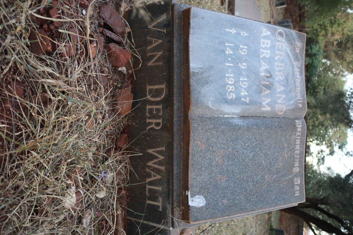 WALT Gerbrand Abraham, van der 1947-1985