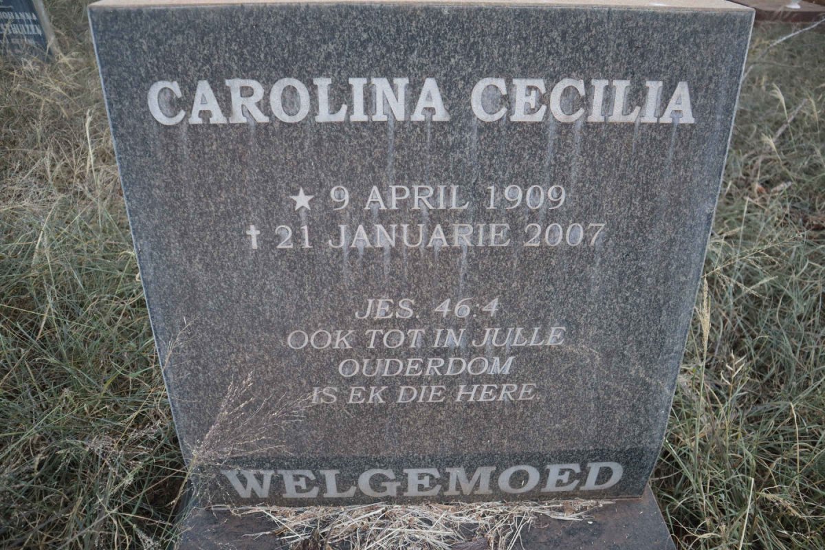 WELGEMOED Carolina Cecilia 1909-2007