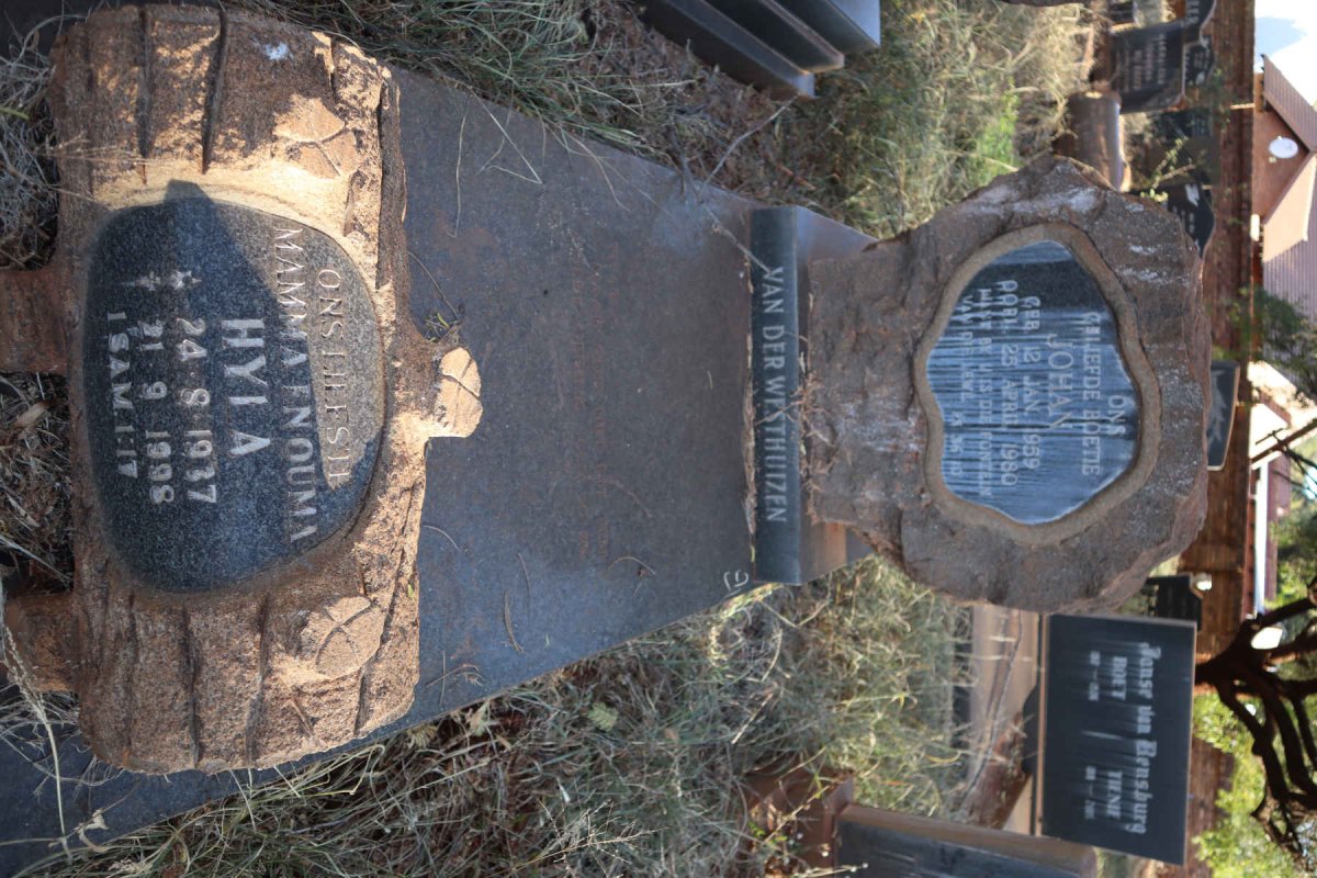WESTHUIZEN Hyla, van der 1937-1998 :: VAN DER WESTHUIZEN Johan 1959-1980