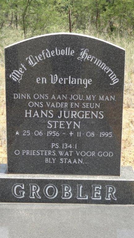 GROBLER Hans Jurgens Steyn 1956-1995