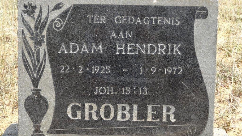 GROBLER Adam Hendrik 1925-1972