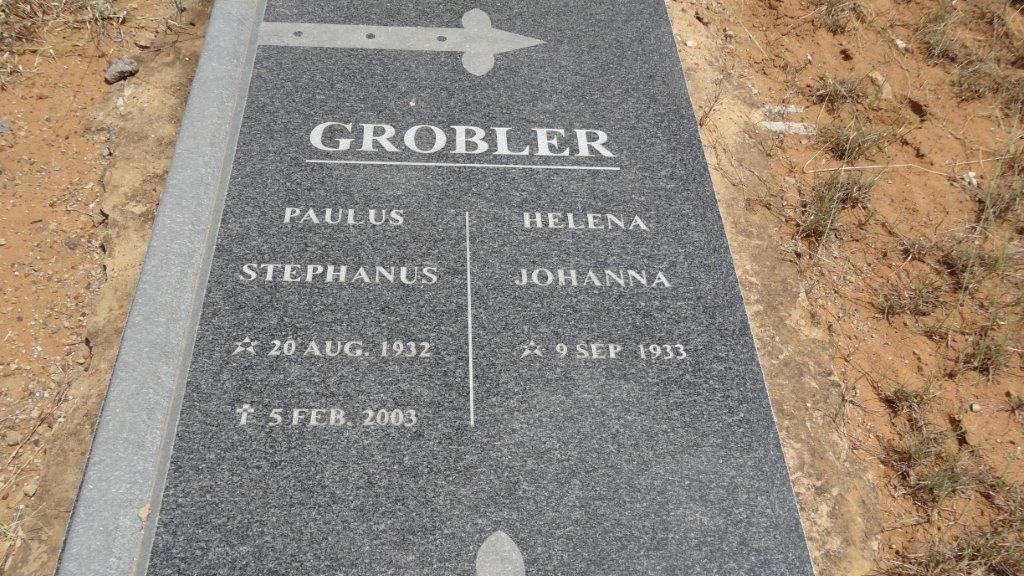 GROBLER Paulus Stephanus 1932-2003 &amp; Helena Johanna 1933-